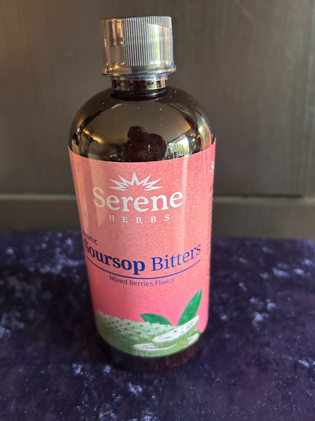 Serene Herbs Soursop Bitters Mixed Berry Flavor – 16 fl oz / 473 ml – sealed
