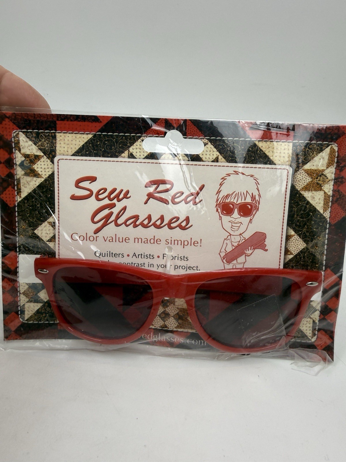 SEW RED Glasses Red Lens Quilters, Florist, Artists, Contrast Perfect Projects