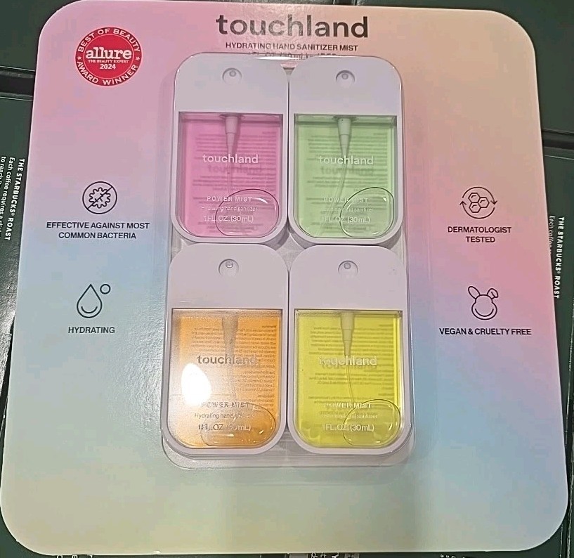 Touchland Power Mist Hydrating Hand Sanitizer, 1 fl oz, 4-pack 4 PCS Multi Pack