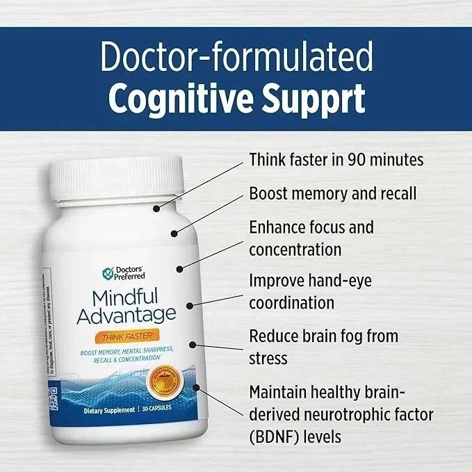 Mindful Advantage Brain Memory Focus Supplement – 30 Capsules New and Sealed
