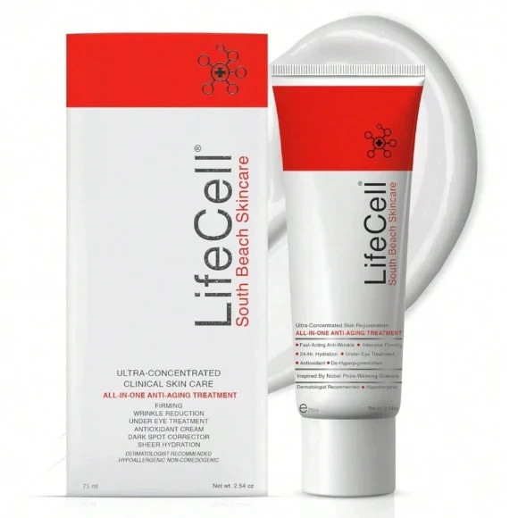 ORIGINAL LifeCell South Beach Skincare All In One Anti-Aging Treatment – 2.54 oz