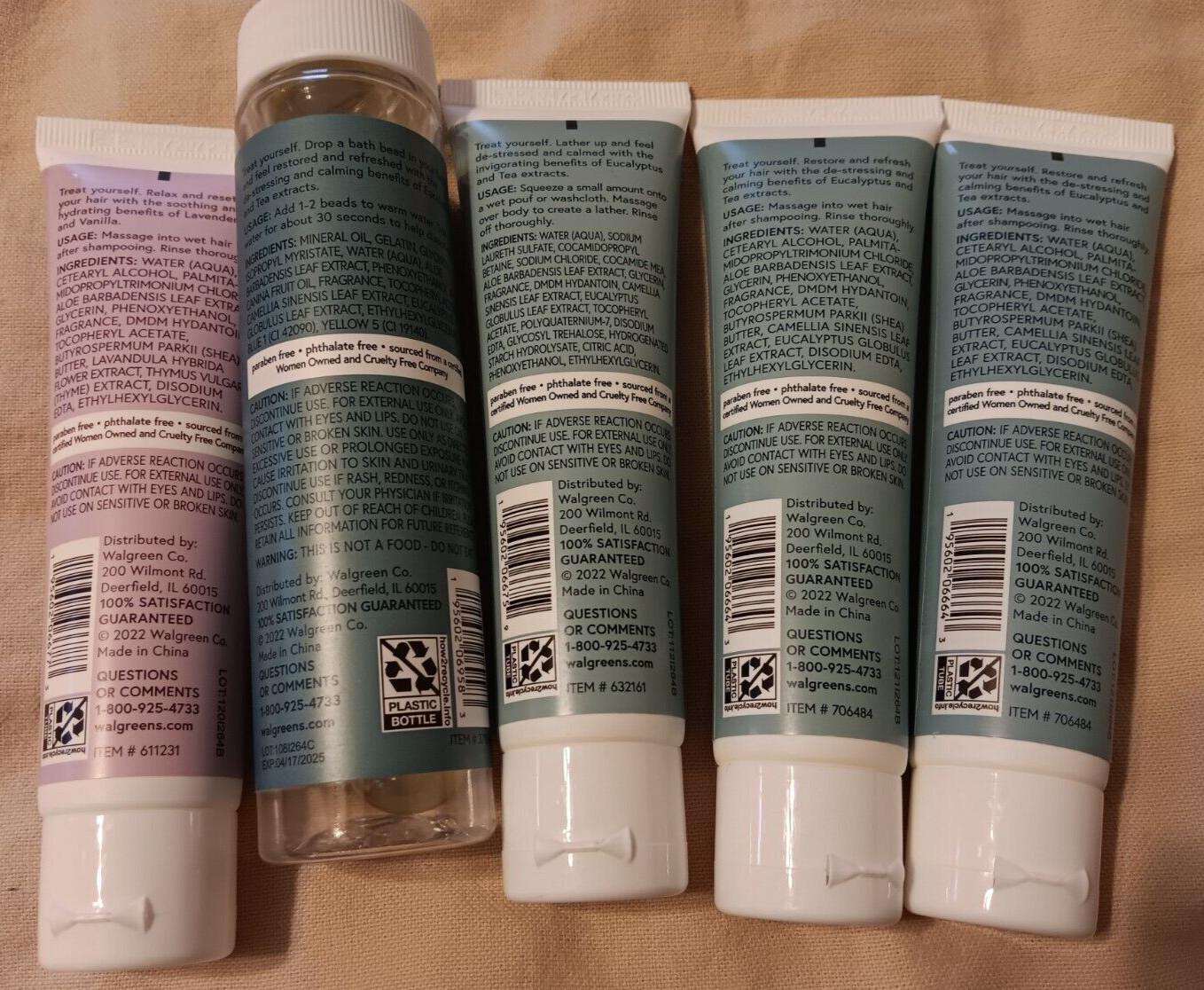 Lavender Vanilla Eucalyptus Tea Conditioner Bath Beads Body Wash 4-5/2025 Lot #3