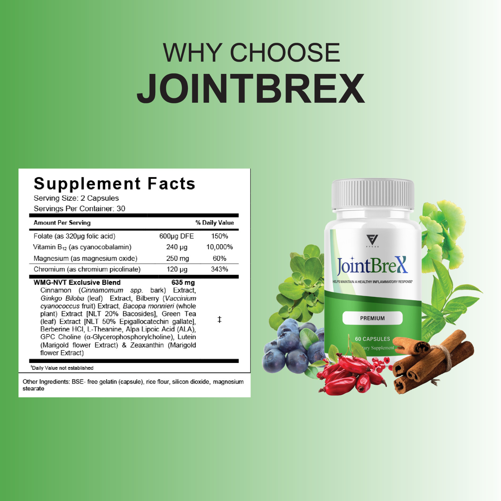 Joint Brex Advanced Joint Support, JointBrex Supplement (60 Capsules)