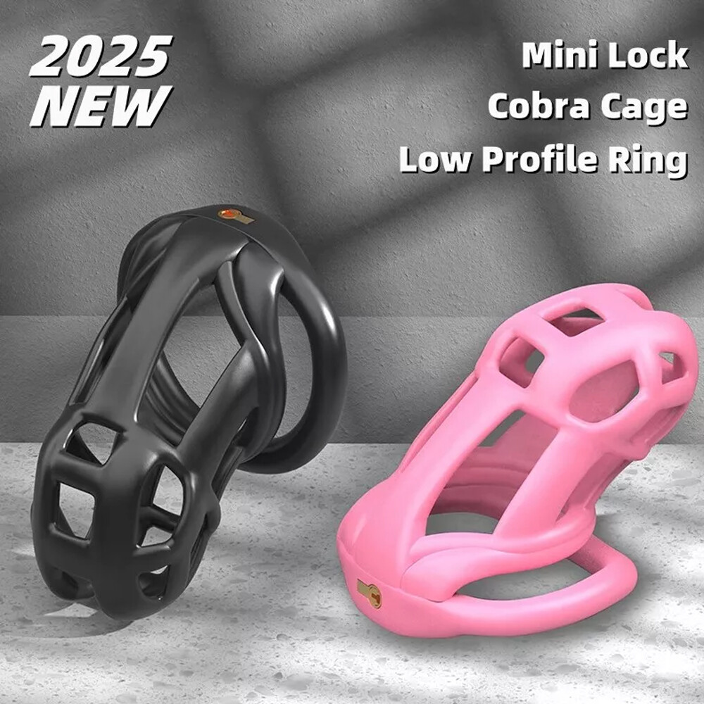 2025 3D Printed Cobra Pro Cage Male Chastity Device Mini Lock Flat/Arc Rings NEW