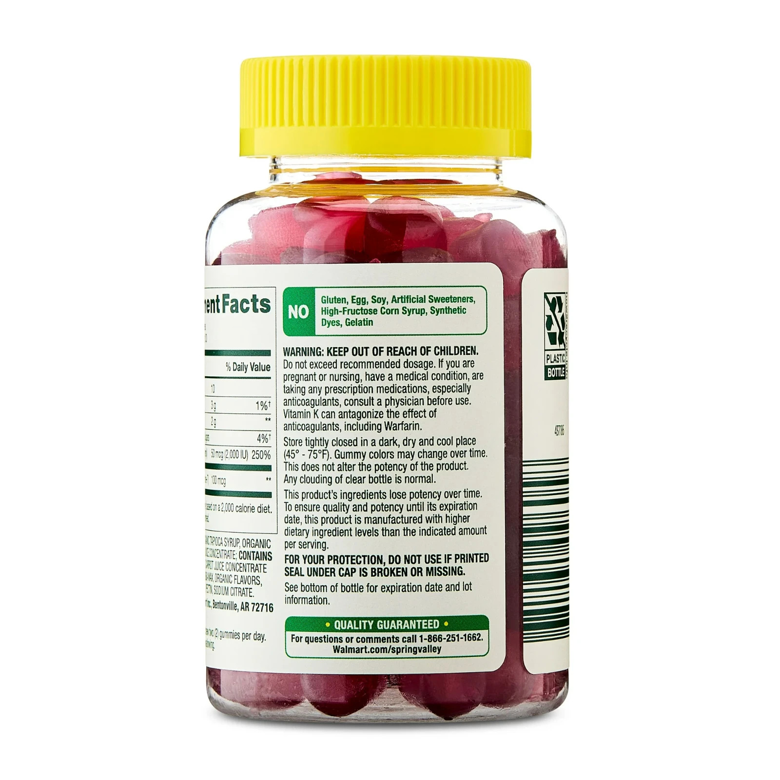 Spring Valley Vitamin K2 + D3 Gummies 2 Pack 60 Ct Bone Immune Support