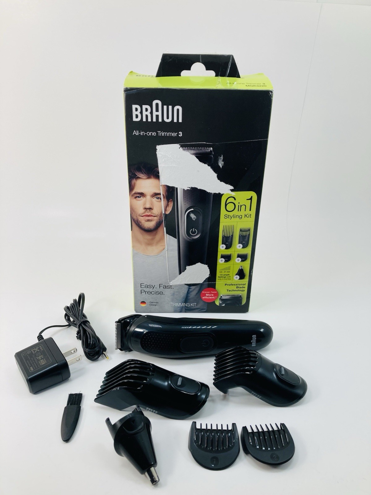 Braun MGK3220 6-in-1 Beard Trimmer Hair Clippers Grooming Kit Rechargeable