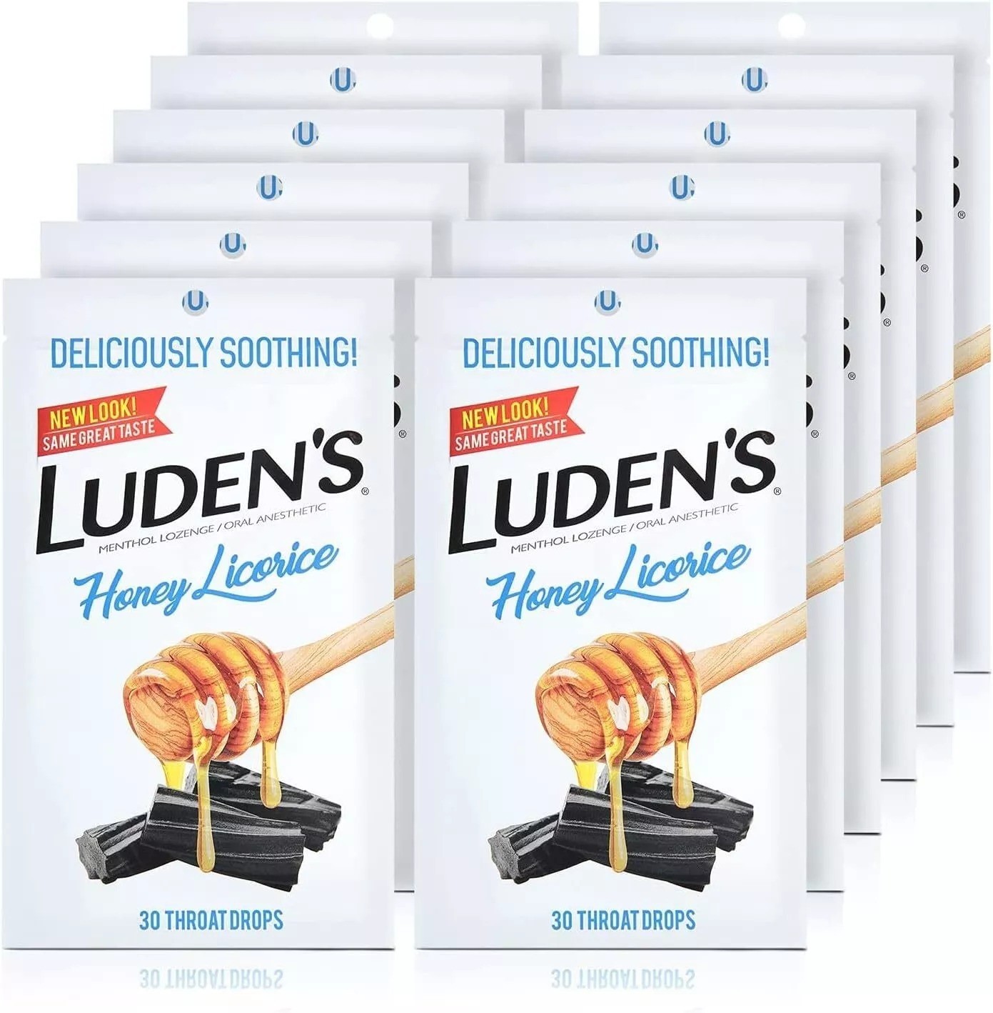 12 Pack Luden’s Honey Licorice Throat Drops 30 Ct Total ( 360 Ct ) fast Shipping