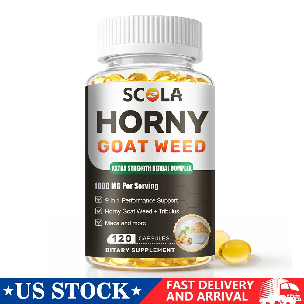 Horny Goat Weed for Men & Women with Maca, Saw Palmetto, Ginseng, L-Arginine