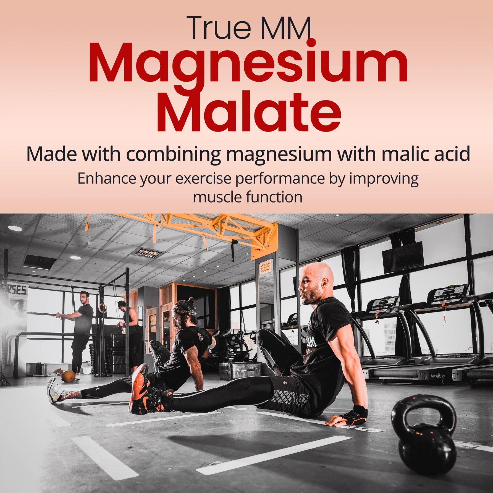 TrueMed Magnesium Malate Malic Acid Support Muscle 1350mg 90 Capsules Supplement