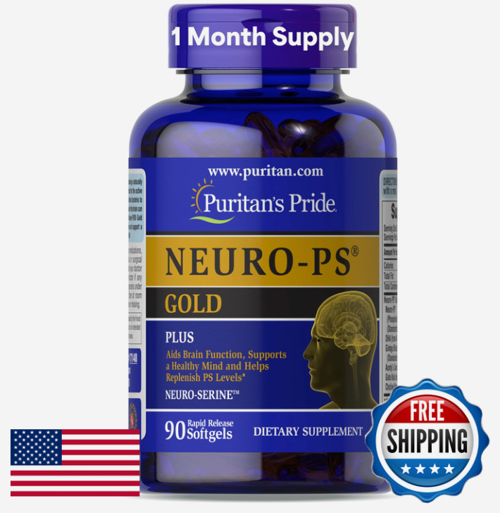 Lot of 5 bottles: Puritans Pride Neuro-PS Gold Plus Neuro-Serine Gingko Biloba