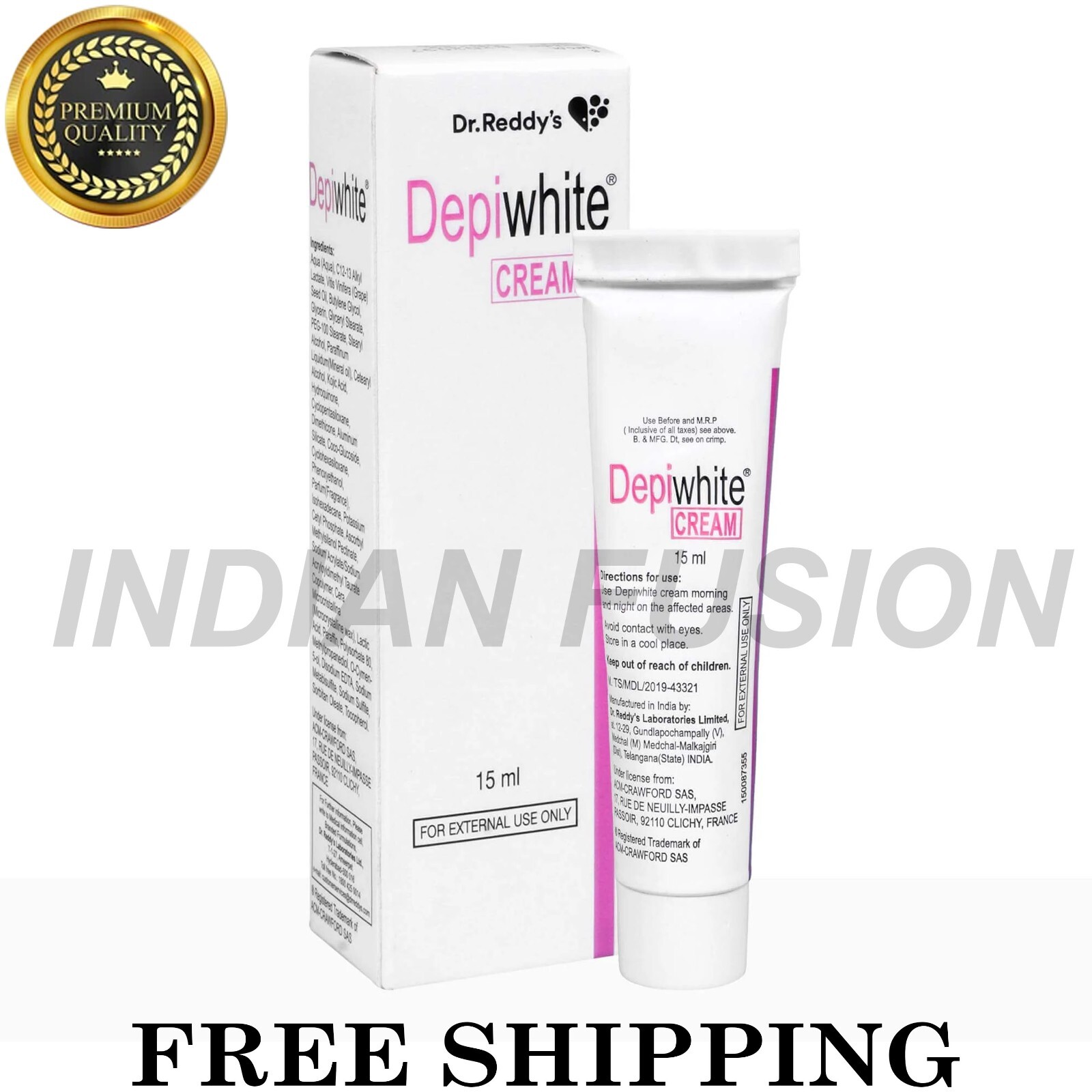 Dr. Reddy’s Depiwhite cream 15 ml, Skin Brightening & Lightening for Face, Neck