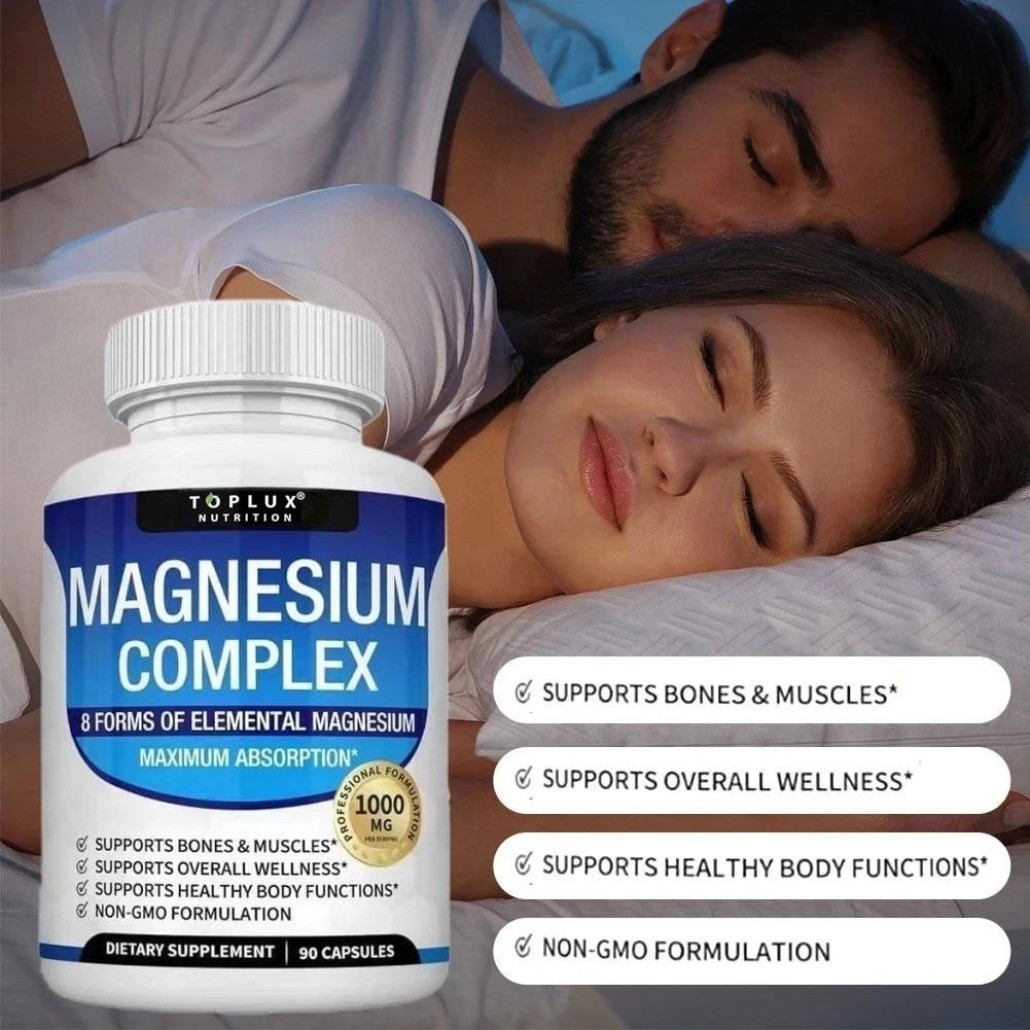 3bottles Toplux Nutrition Magnesium Complex 1000mg Supports 8 Elemental EXP2028