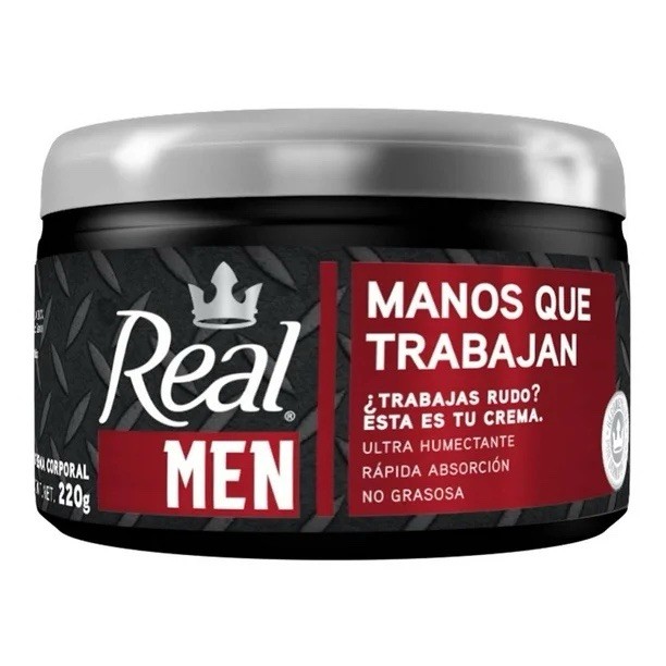 REAL MEN 🇲🇽 CREMA PARA MANOS QUE TRABAJAN 220g / Hand Cream for Men