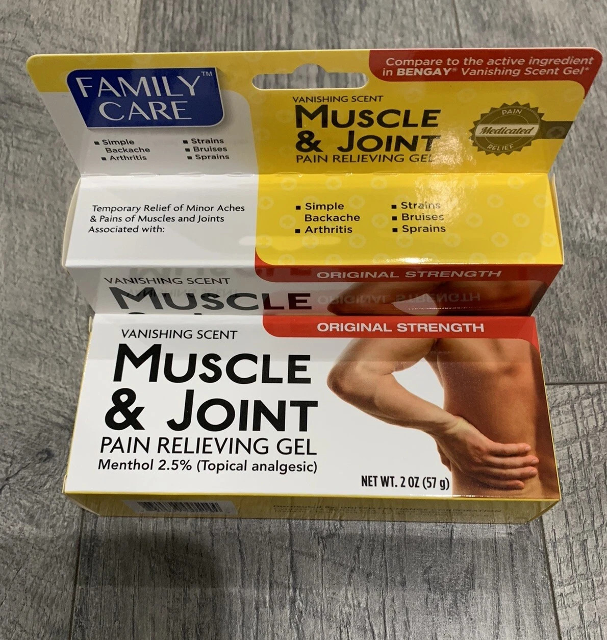 Family Care Muscle & Joint Vanishing Scent Gel – 2oz-12pk