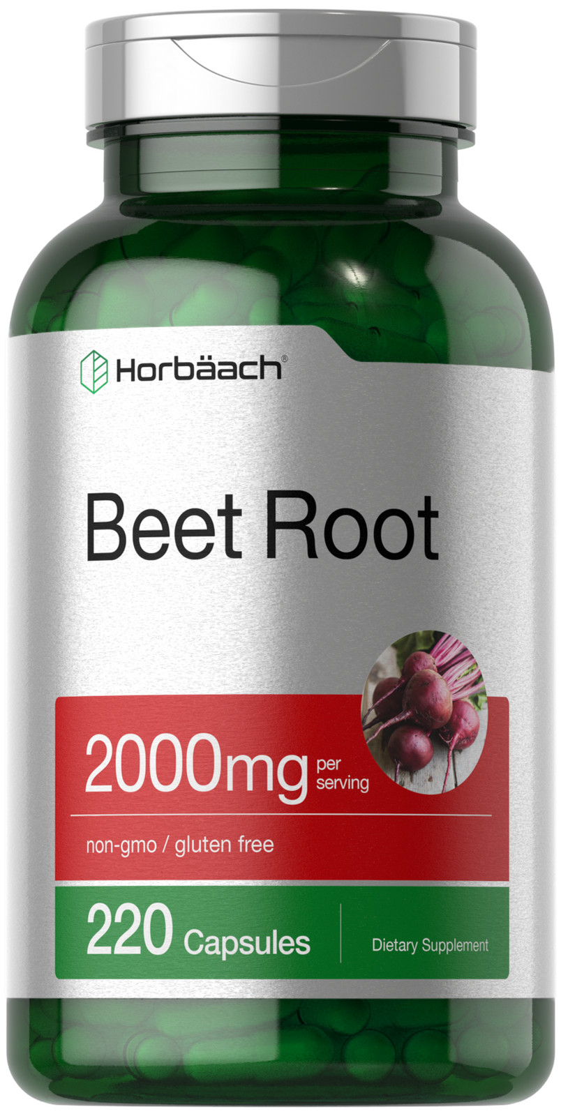 Beet Root Powder Capsules 2000mg | 220 Pills | Herbal Extract | by Horbaach