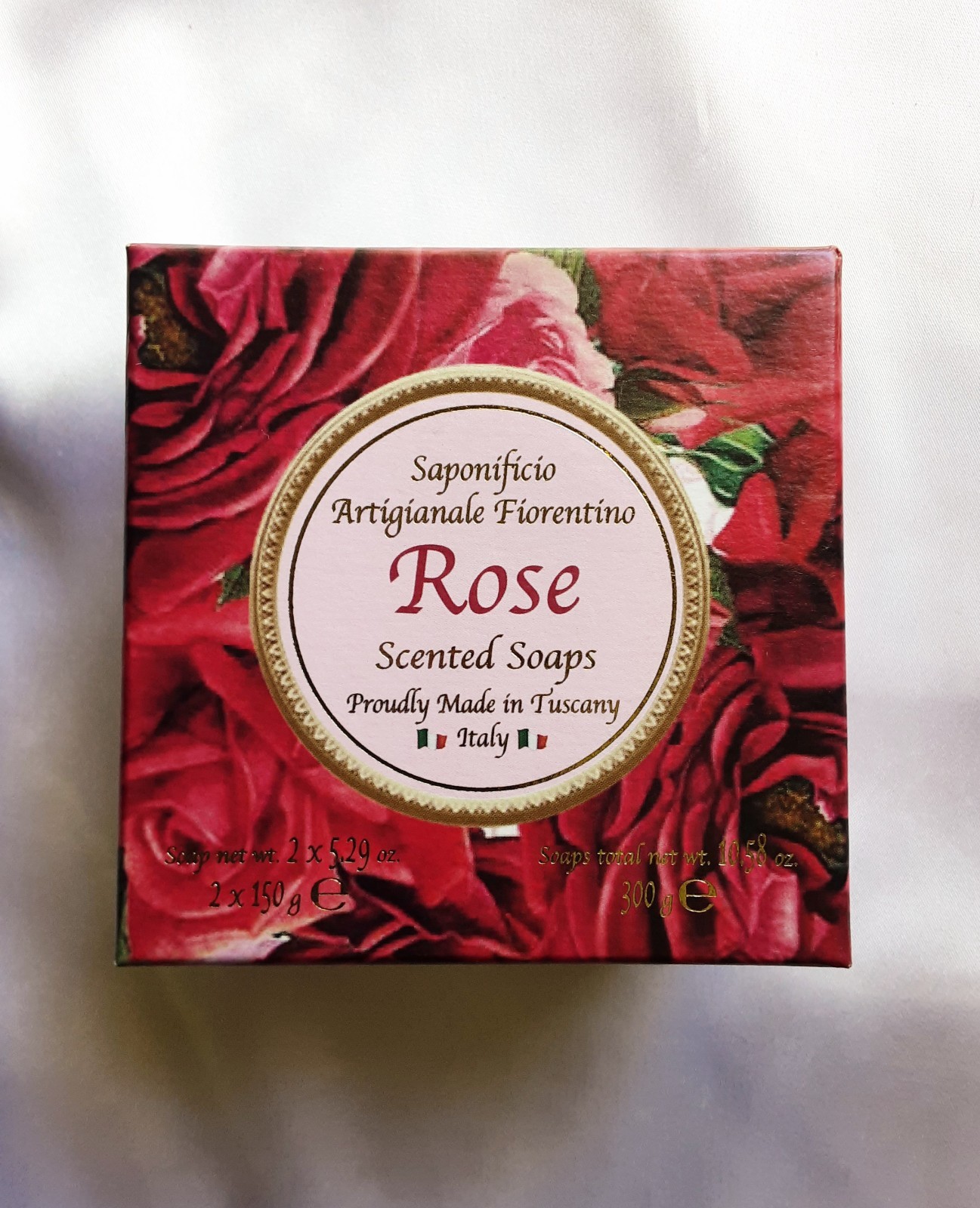 Saponificio Artigianale Fiorentino Rose Scented Soaps 2 x 5.29oz