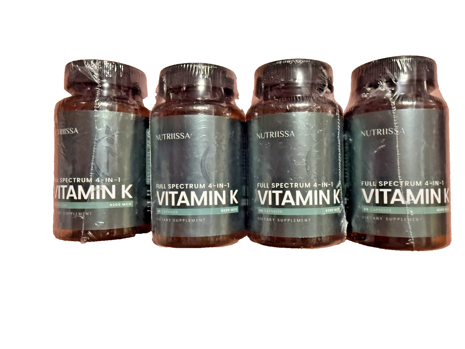 4 Pack Nutriissa Vitamin K 4-in-1 6200mcg K1 K2 MK4 MK7 MK9 240 Caps EXP 1/2028