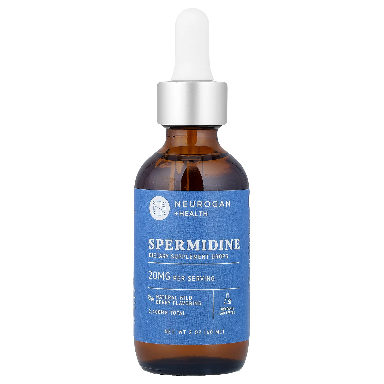 Spermidine Drops, Wild Berry, 20 mg, 2 oz (60 ml)