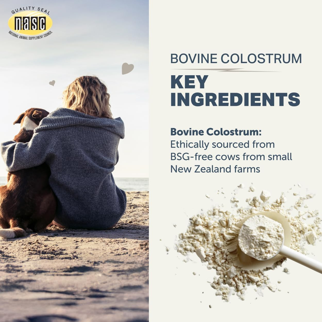 FOUR LEAF ROVER Colostrum for Dogs – Bovine Colostrum from 100% Grass-Fed New Ze