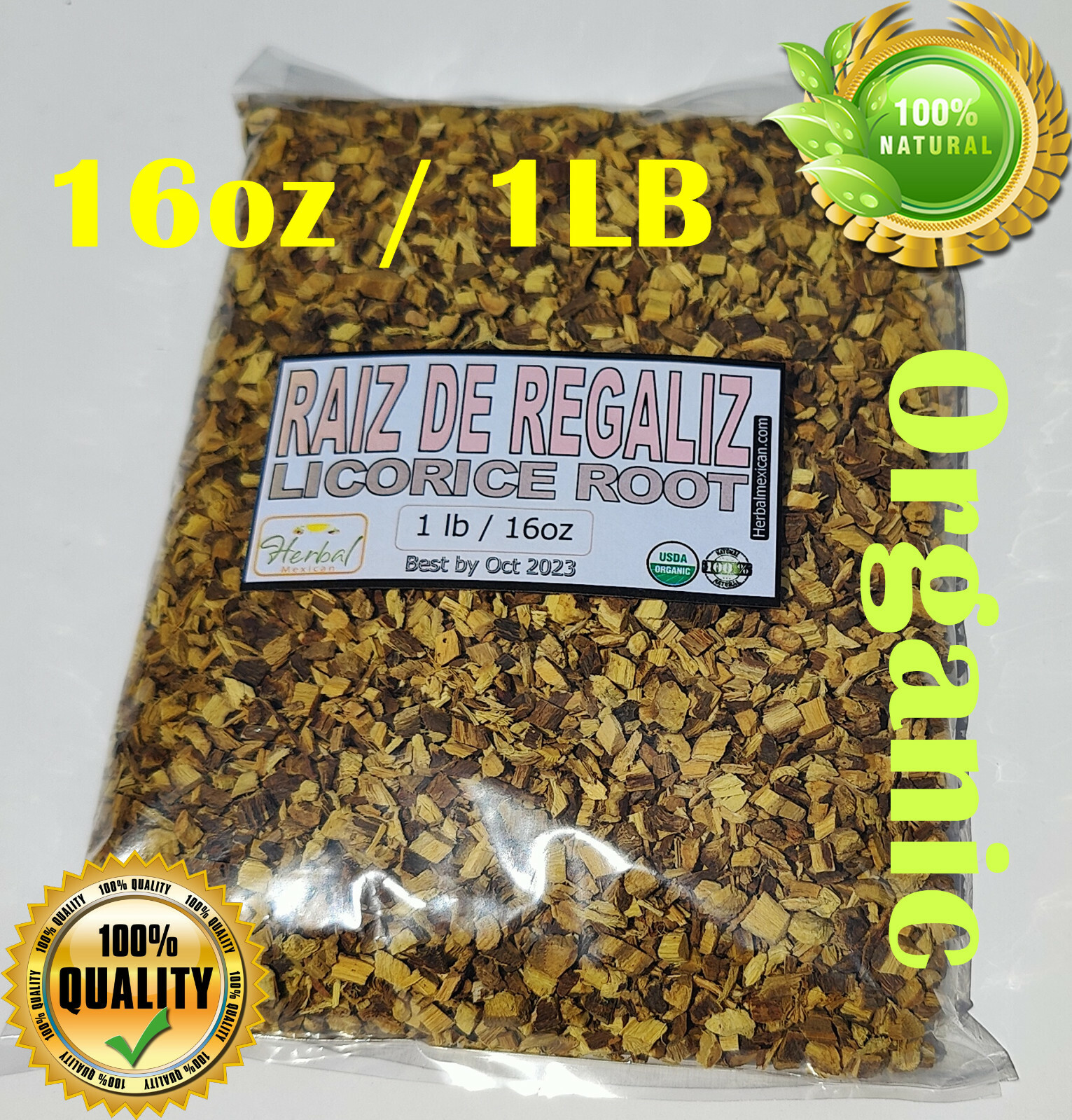 16oz regaliz, licorice root, Liquorice, raiz de regaliz,orozus, palo orozus 1LB