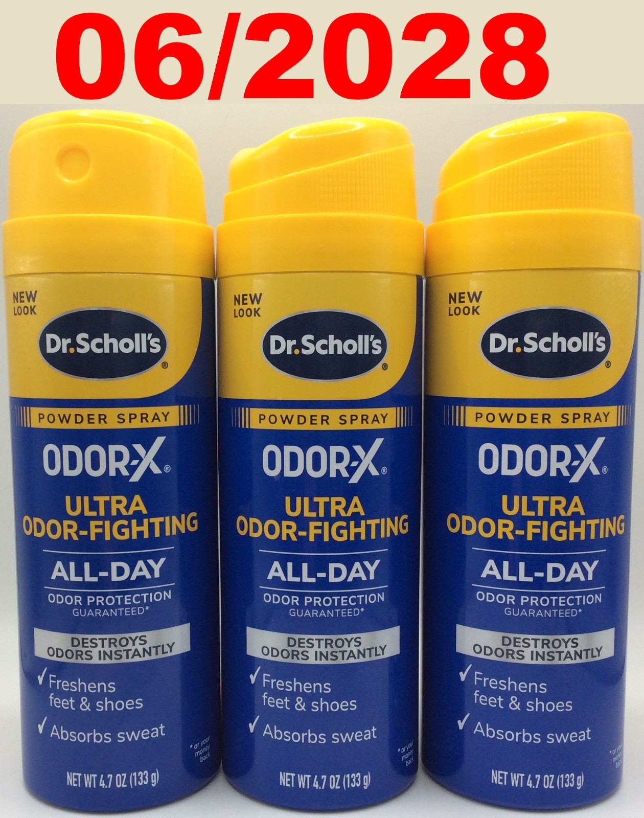 Dr. Scholl’s Odor-X Ultra Odor Fighting Foot Spray Powder 4.7 oz New🎈PACK OF 3