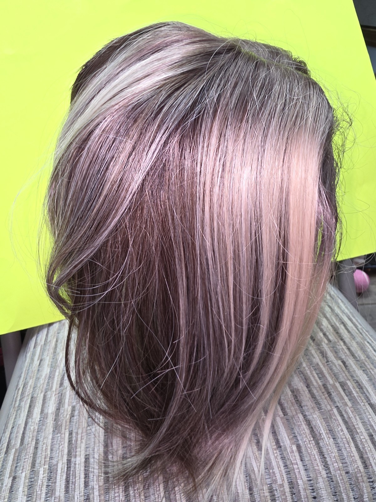 Ash Brown Light Blond Straight Wig Lace Front 11-20in Free-Part Synthetic Women