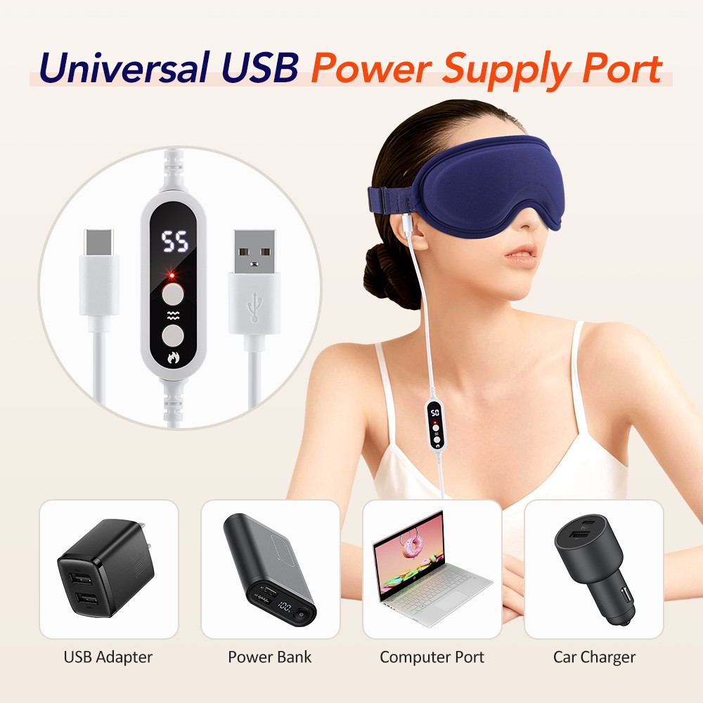 Electric Heated Eye Mask – Warm Compress for Dry Eyes, Blepharitis & Stye Relief