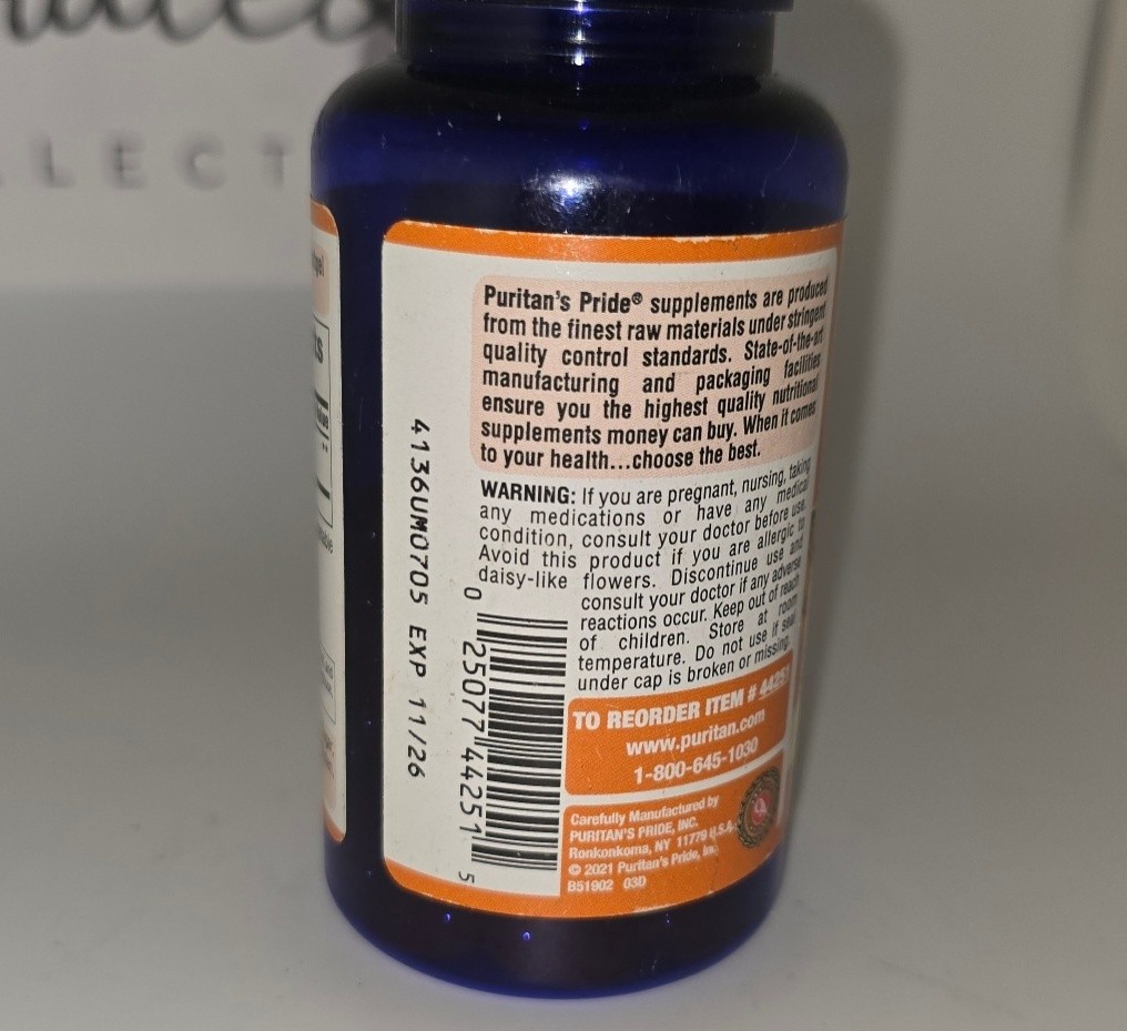 Puritan’s Pride Lutigold Lutein 40mg Zeaxanthin Vision Support Exp 11/26