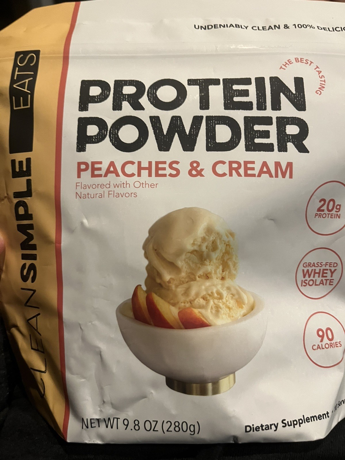 Clean Simple Eats Peaches & Cream 9.8oz Protein Powder