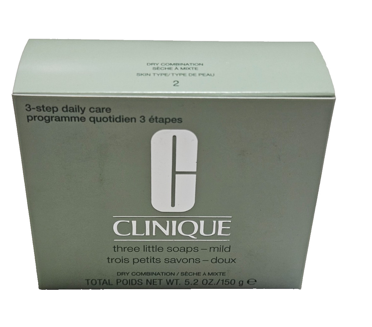 Clinique Three Little Soaps Mild 2 Sealed in pack new with carrier