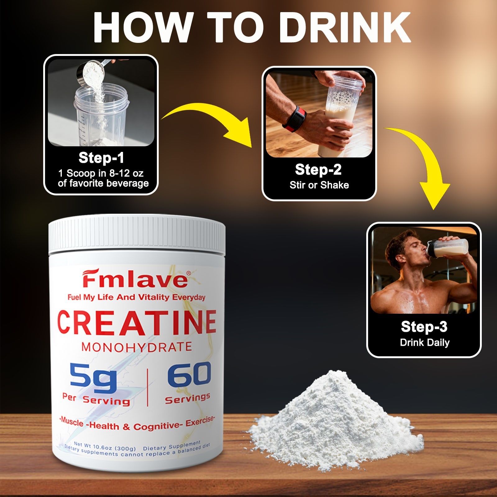 Micronized Creatine Monohydrate Powder, Unflavored, 120 Servings 600 Grams 2Pack