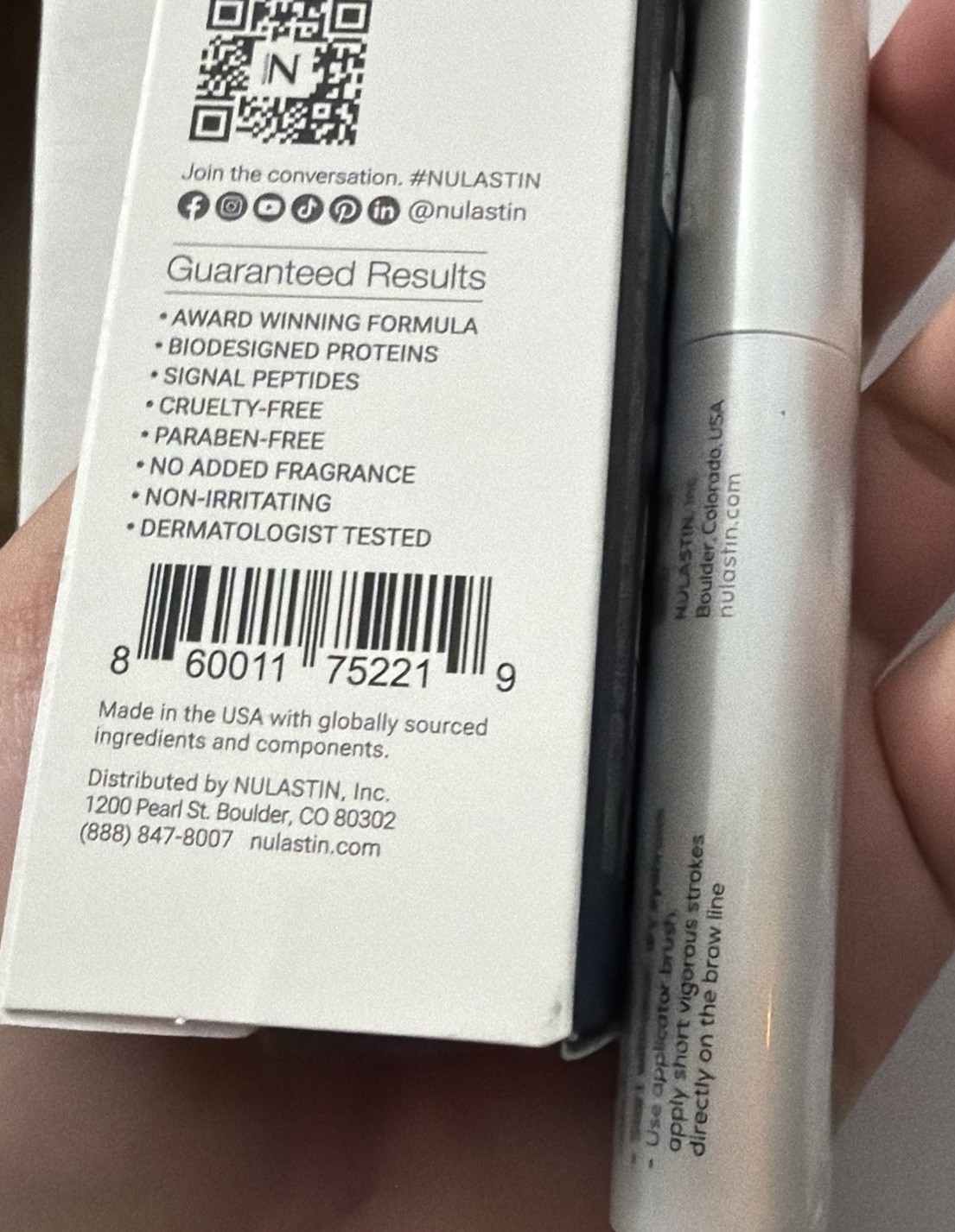 Nulastin Brow Shape Altering Serum Elastin Replenish .1oz/3mL FULL SZ SEAL