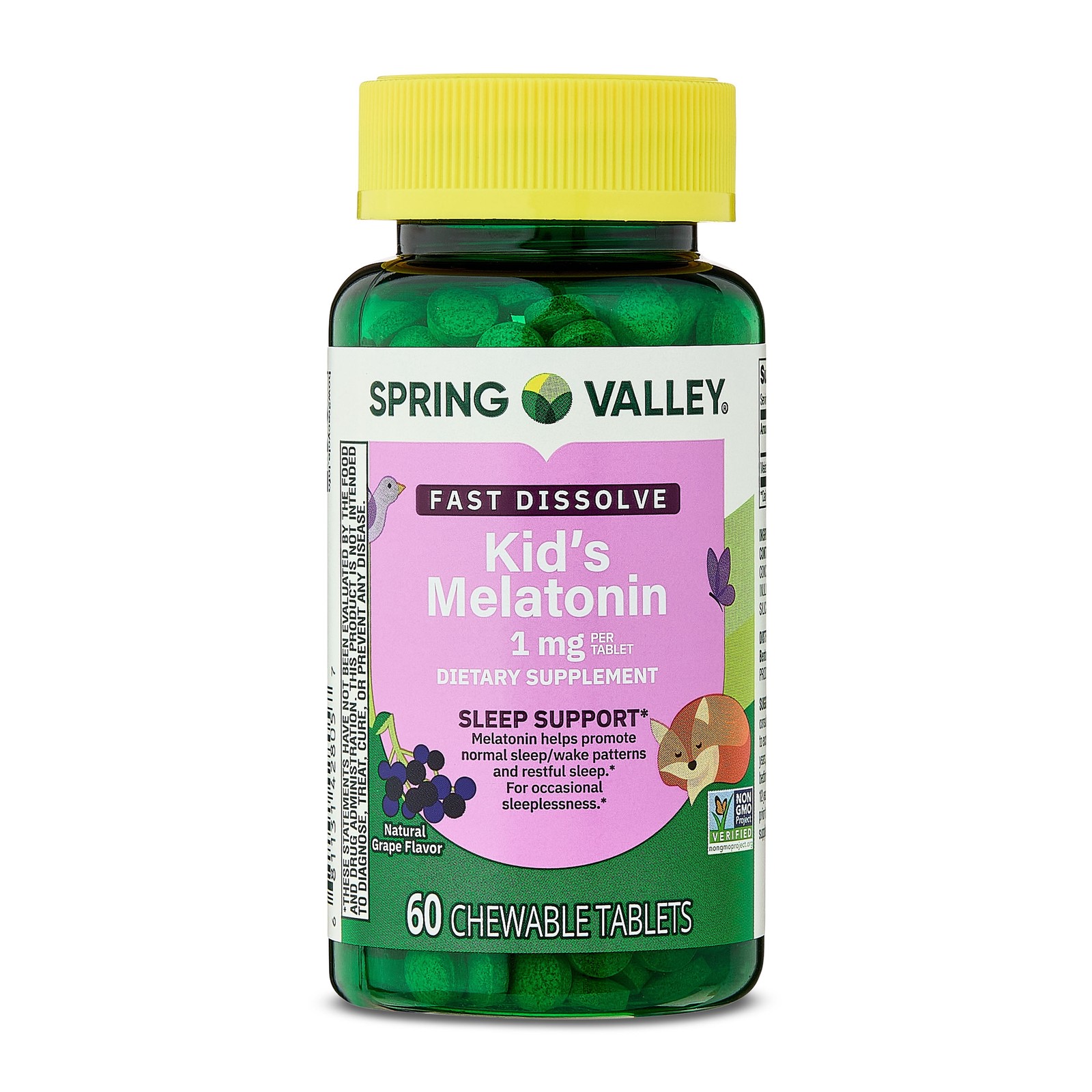 Kids Melatonin 1 Mg Chewable Tablets, 60 Ct