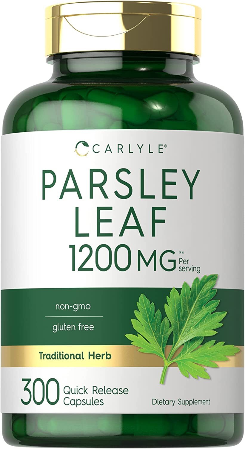 Parsley Leaf Capsules | 1200mg | 300 Count | Non-GMO, Gluten Free | by Carlyle