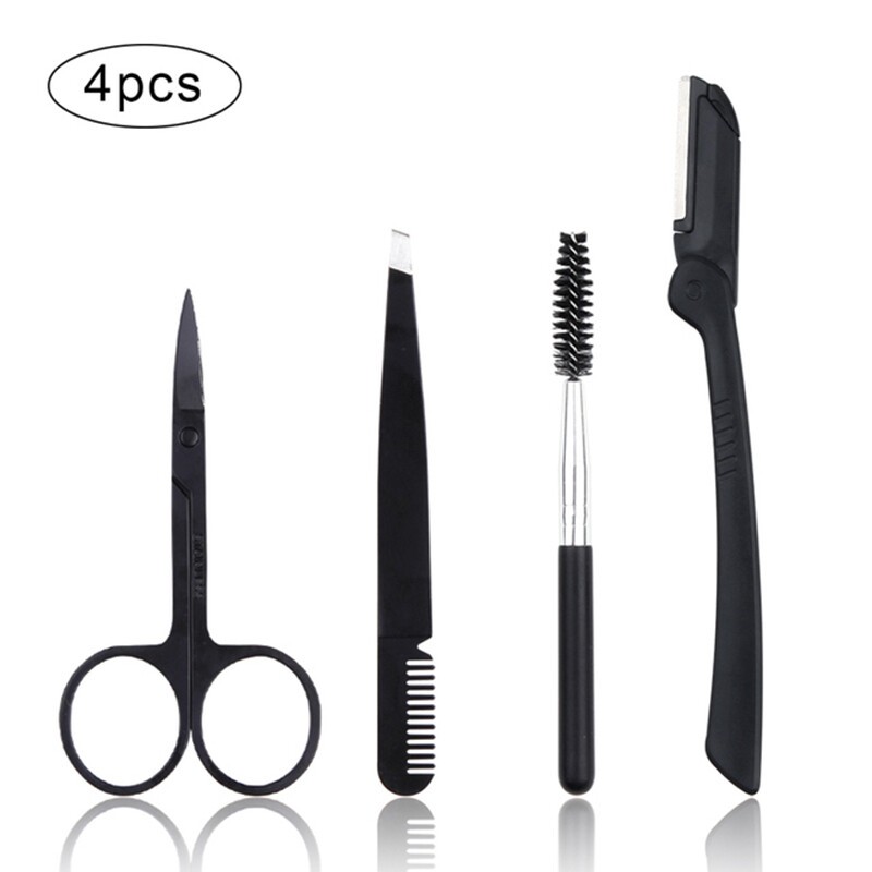 11/9/6/4Pcs Eyebrow Grooming Tools Razor Brush Kit Facial Trimmer Tweezers Comb