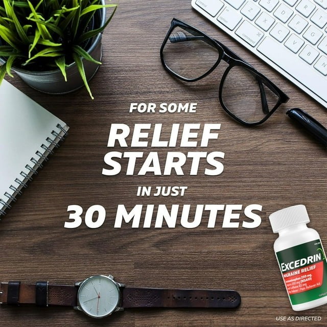 Excedrin Migraine Relief Caplets, 24 Count