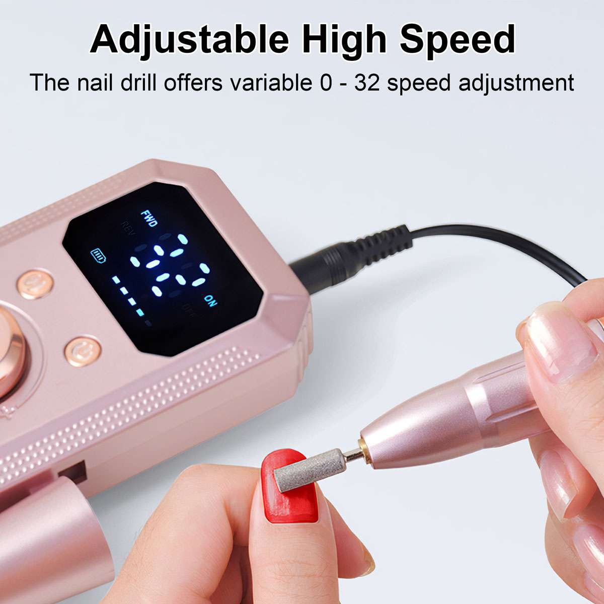 Rechargeable Electric Nail Drill Machine Portable Manicure Pedicure Kit 45000RPM