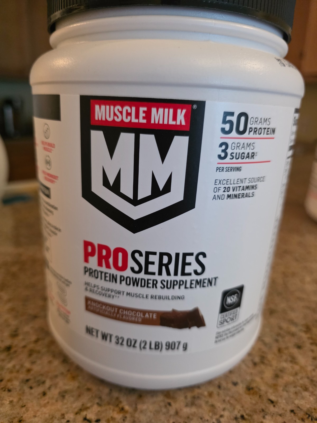 Muscle Milk Pro Series Protein Powder Supplement – chocolate 2lb exp 3/27