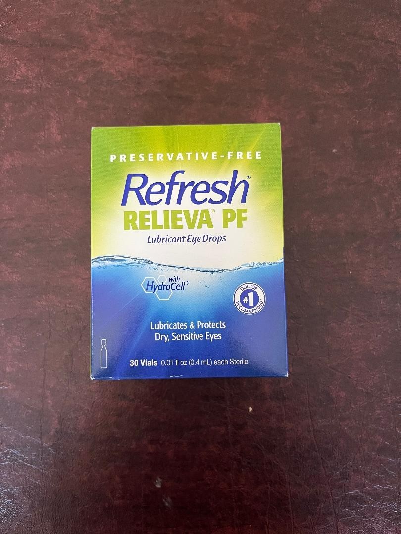 Refresh Relieva PF Lubricant Eye Drops – 30 Vials Exp: 03-2027 NEW