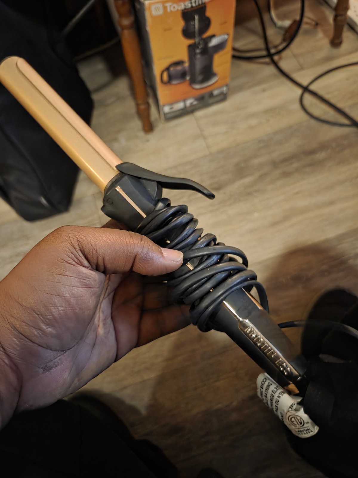 🏯 Kristin Ess Ceramic 1 1/4” Curling Iron (Black/RoseGold) 🆕AS SHOWN‼️