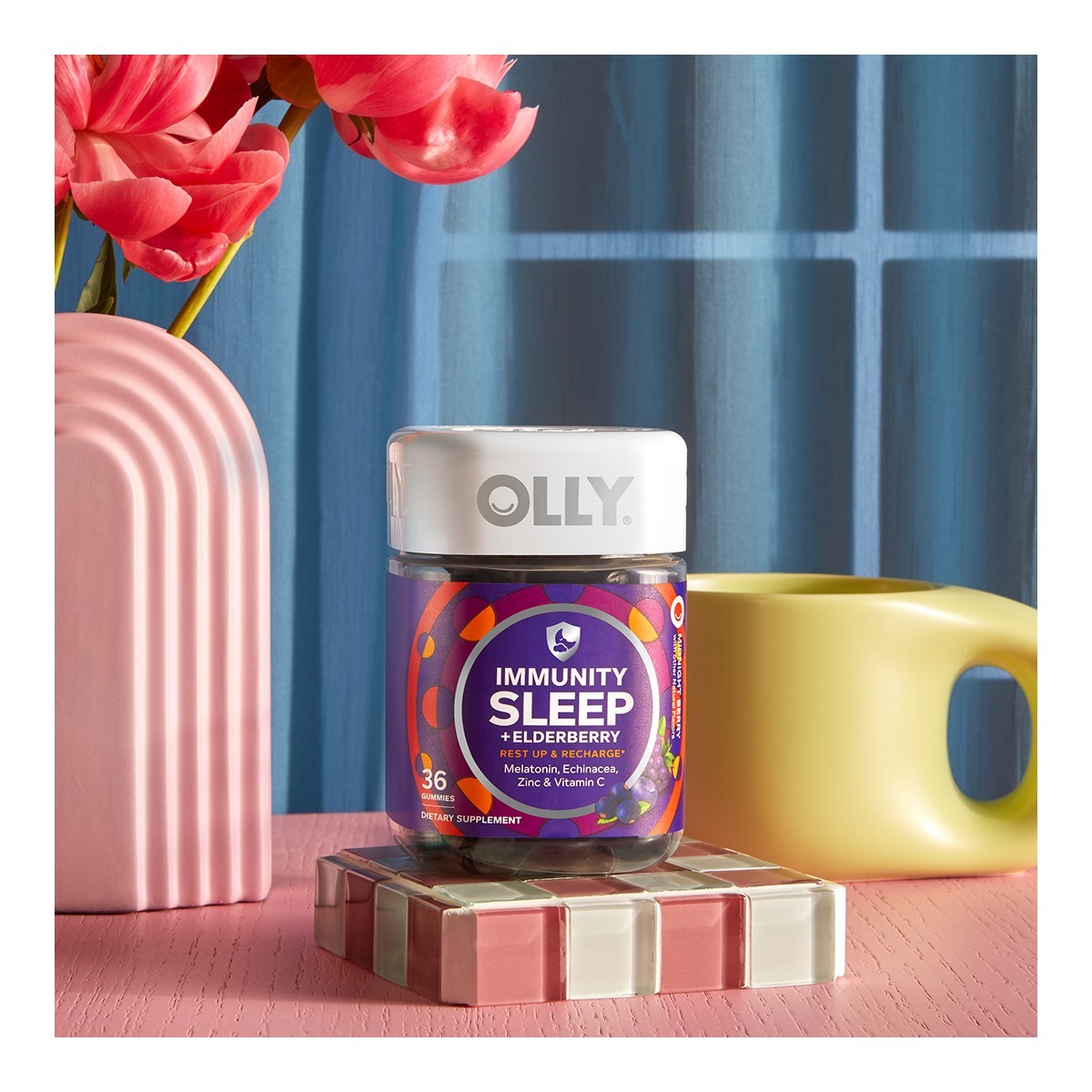 OLLY Immunity Sleep + Elderberry Multivitamins Gummies – Midnight Berry – 36ct