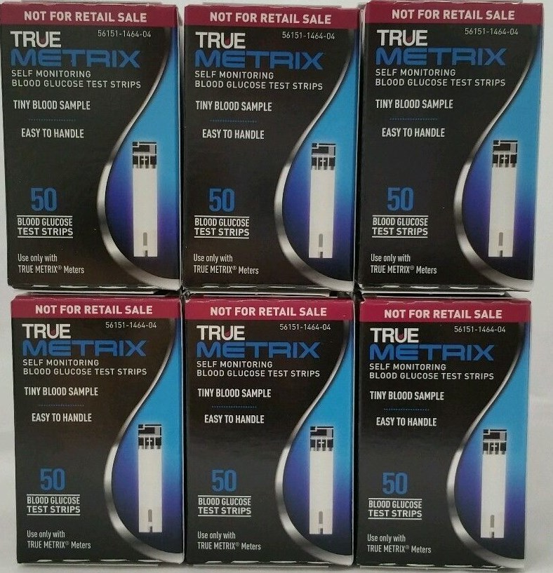 TRUE Metrix Blood Glucose 300 Test Strips (6 Boxes Of 50 Count)$ Exp: 12/25/2024