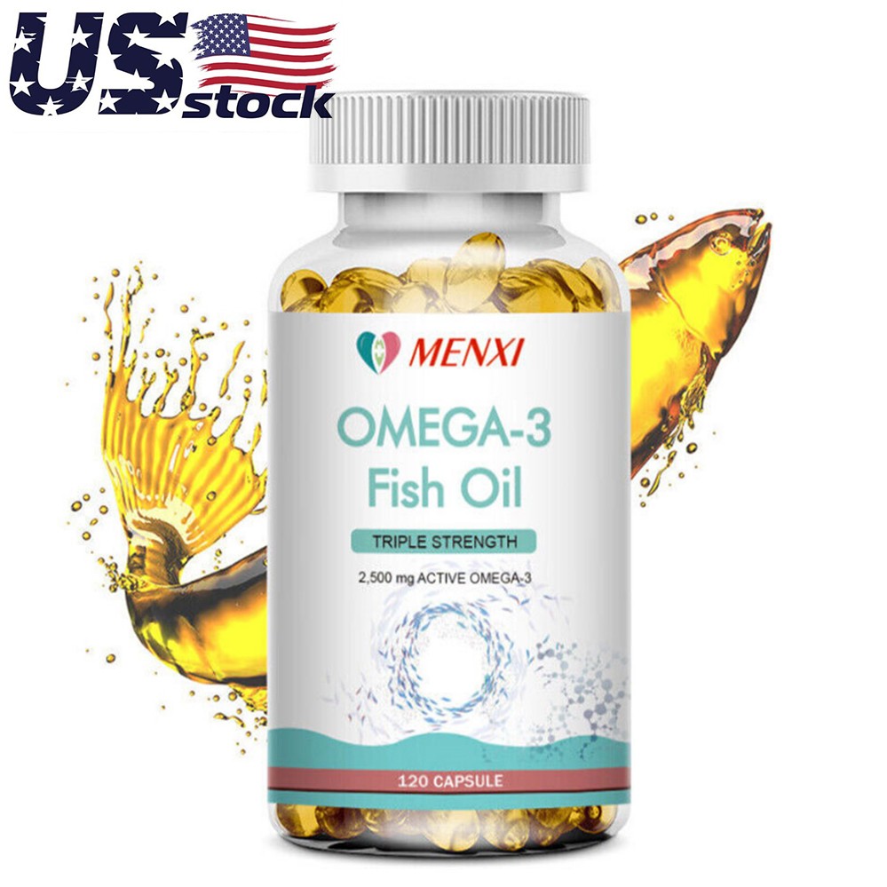 Omega 3 Fish Oil 120 Capsules 3600mg DHA & EPA – 3x Strength,Highest Potency