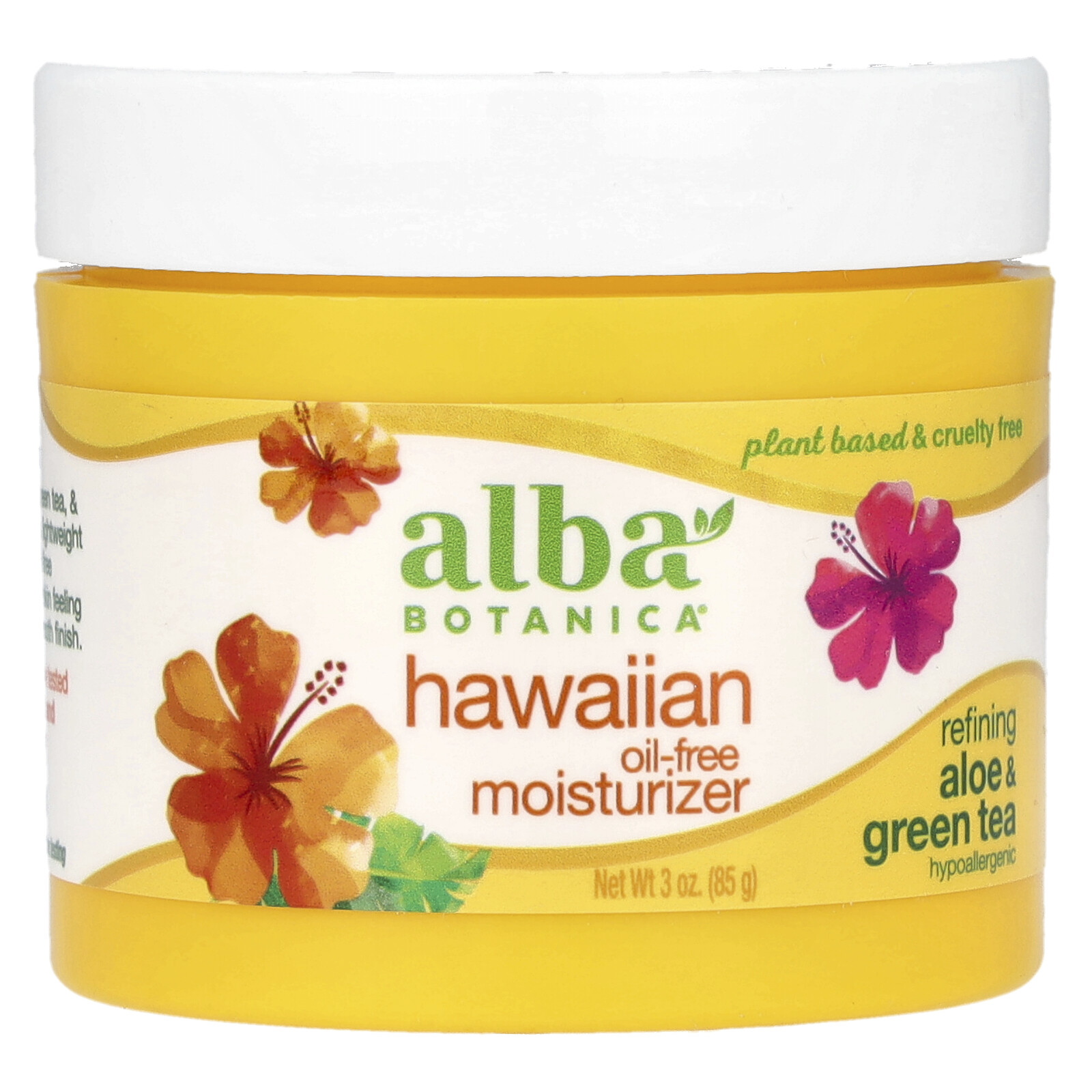Alba Botanica Aloe Green Tea Moisturizer Oil-Free 3 oz 85 g Hypoallergenic,