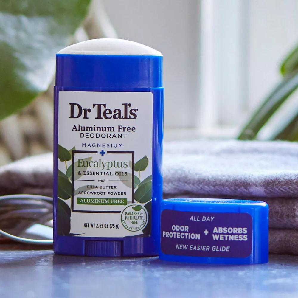 Dr. Teal’s Aluminum-Free Deodorant Magnesium Eucalyptus Spearmint 2.65 oz