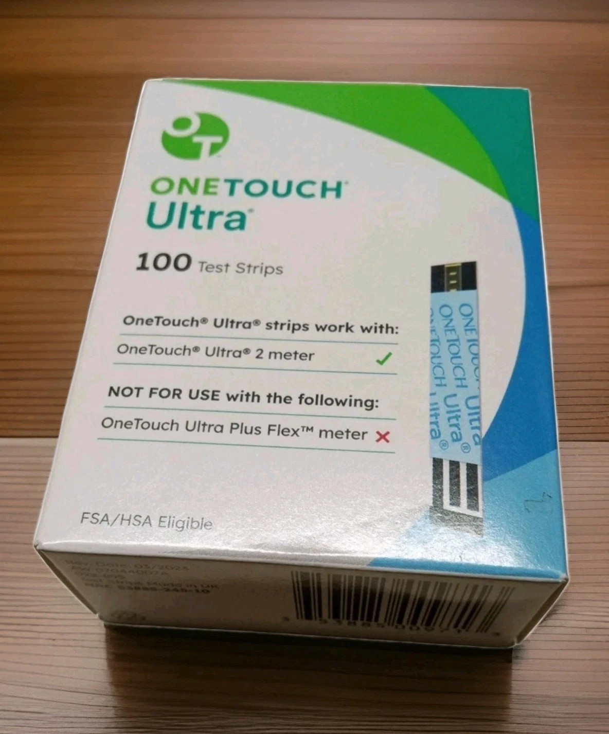 One Touch Ultra Blood Glucose Test Strips 100 Count New Expiration 09/30/2026