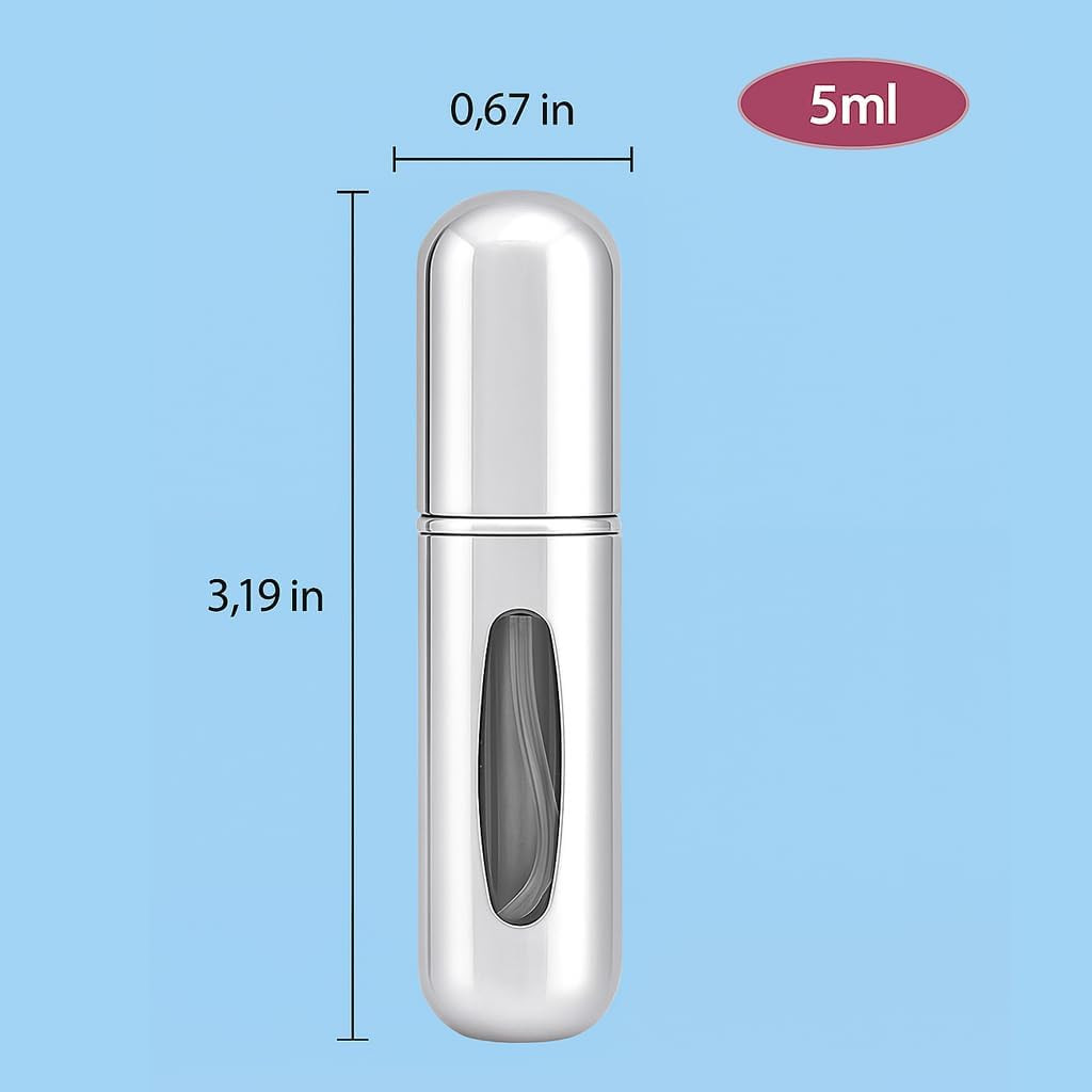 Mini Refillable Perfume Atomizer 5Ml – Travel-Size Spray Bottle for Fragrance, E