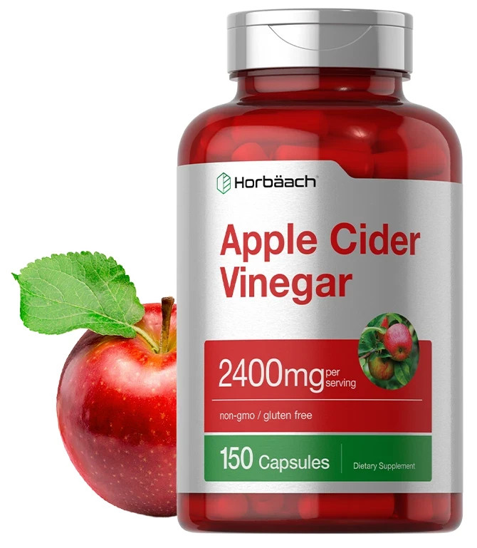 Apple Cider Vinegar Capsules | 2400mg | 150 Count | Non-GMO | by Horbaach