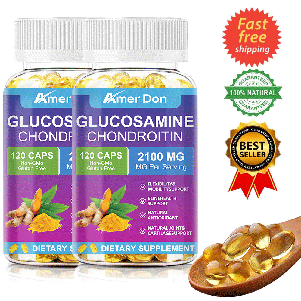2 Pack Glucosamine Chondroitin MSM Turmeric – Joint Health Supplement – 240 Caps