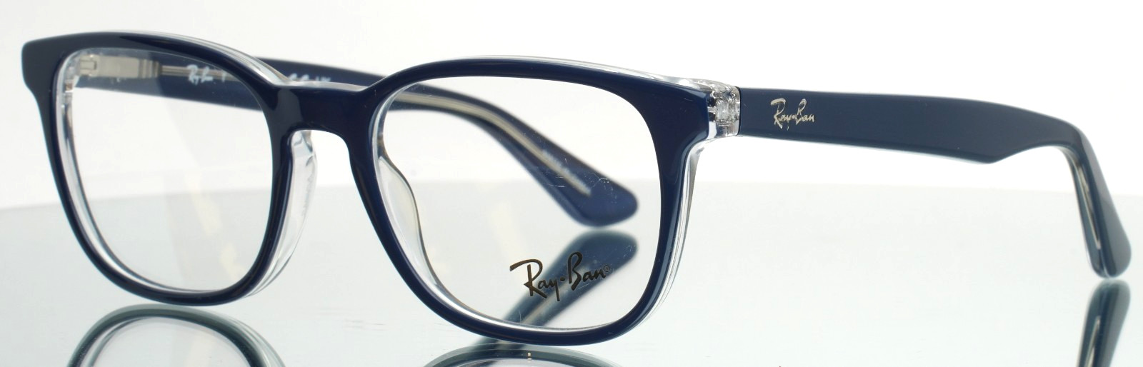 RAY BAN RB1592 3853 Navy Unisex Kids Square Full Rim Eyeglasses 46-16-125 B:35